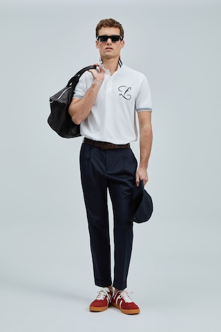 Lufian Erkek Polo Yaka T Shirt 111040216 Beyaz Beyaz