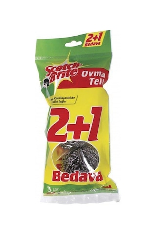Scotchbrite Paslanmaz Çelik Bulaşık Teli 3'lü