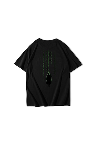 Brz Collectıon Brz Collection Unisex Oversize The Matrix T-shirt Siyah