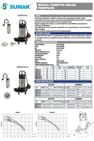 Sumak Sbrt18/2 Parçalayıcılı Dalgıç 1,8 Hp / 2'' - 380v