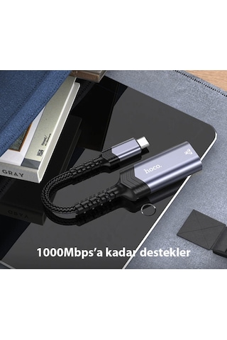 Type-c Ethernet Rj45 Dönüştürücü Çevirici Adaptör 1000 Mps İnternet Bağlantısı Destekli Çevirici