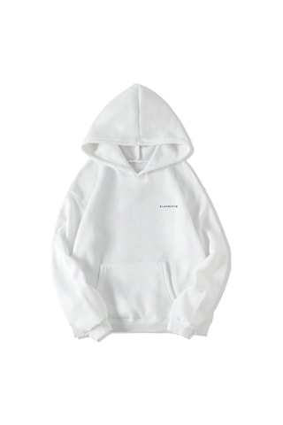 Brz Collection Unisex Oversize Berry Porsche Hoodie Beyaz Beyaz