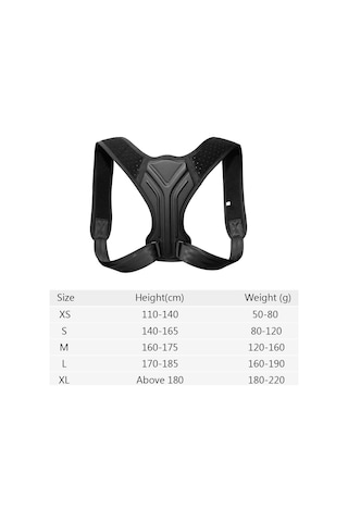 Tenfowee Eva Omurga Düzeltme Korsesi - Yetişkin Ve Çocuklar İçin Ayarlanabilir, Rahat Ve Dayanıklı Sırt Desteği, Siyah L Boy