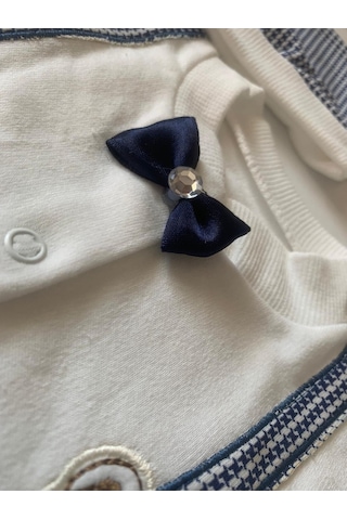 Bombino Lacivert Papyolu 5'li Yeni Dogan Hastane Cıkışı Zıbın Set Lacivert