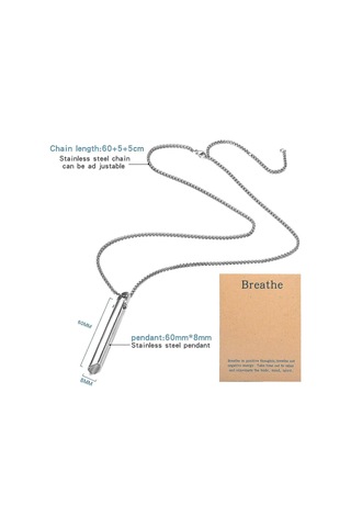 Sigarayı Bırakma Nefes Kolyesi, Kaygı Giderici Kolye, E-sigara Kolyesi, Nefes Kolyesi, Sigarayı Bırakma Yardımı Silver Gümüş