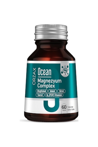 Ocean Magnezyum Complex Bisglisinat - Malat - Sitrat - Taurat & B6 P5p Vitamini 60 Tablet