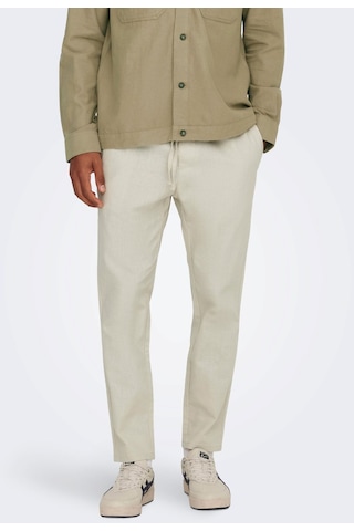 Only & Sons Erkek Onslinus Beli Lastikli Keten Pantolon 22024966 Bej