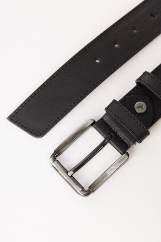 Ac&co / Altınyıldız Classics Erkek Siyah Casual Suni Deri Jean Kot Kemeri Siyah