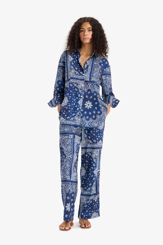 Defacto Regular Fit Şal Desenli Plaj Pantolonu-fall İn Love F8336ax25hsnv241 Lacivert