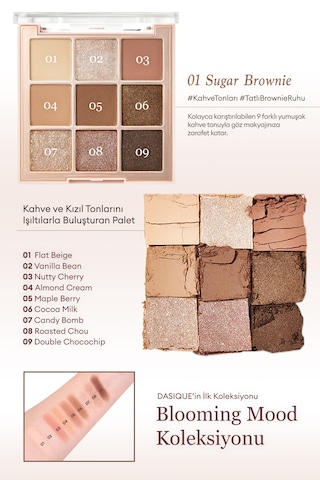Dasique Mat Ve Işıltılı Renk Seçenekleri Sunan Far Paleti Shadow Palette 01 Sugar Brownie 01 Sugar Brownie
