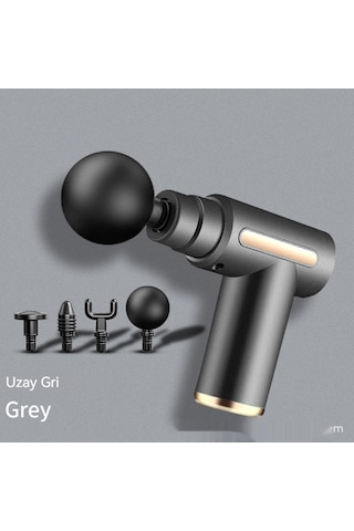 Jian Fan Elektrik Fasya Tabancası Mini Ev Titreşim Gevşeme Kaş Akıllı Servikal Masaj Makinesi Mini Masaj Tabancası Gri Gri