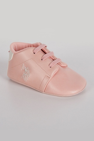 U.S. Polo Assn. Pudra Bağcıklı Kız Bebek Ayakkabı 5274-30632 Pudra