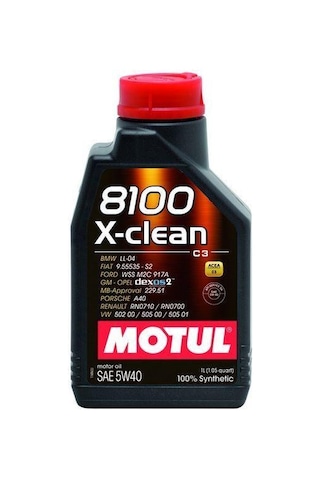 Motul 8100 X-Clean 5W-40 Sentetik Motor Yağı 1 L Motul 8100 X-Clean 5W-40 Sentetik Motor Yağı 1 L