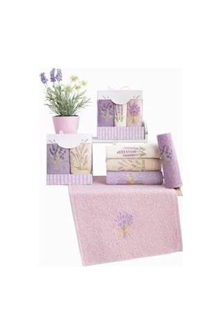 Nakışlı 3&apos Lü Mutfak Ve El & Yüz Havlu Seti 30x50 Cm Lavanta, Nakıslımutfak 4 Renk