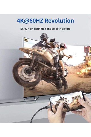 Jsaux Usb C Type-c To Hdmı Görüntü Aktarım Kablosu 4k 60hz Usb 3.1 Type-c Hdmı 2.0 Kablosu