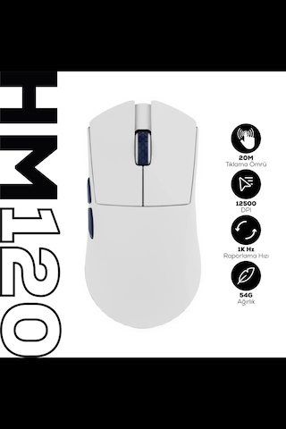 Hawk Gaming Hm120 1k Hz 12500 Dpı Tri-mode Kablosu Hm120 Tri-mode