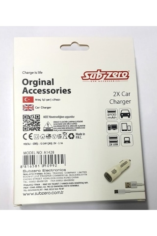 Subzero 2.1A 2Xusb Micro Usb Çakmak Şarj + Kargo Ücretsiz