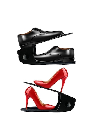 Ayakkabı Düzenleyici, Ayakkabı Rampası Pratik Organizer Siyah