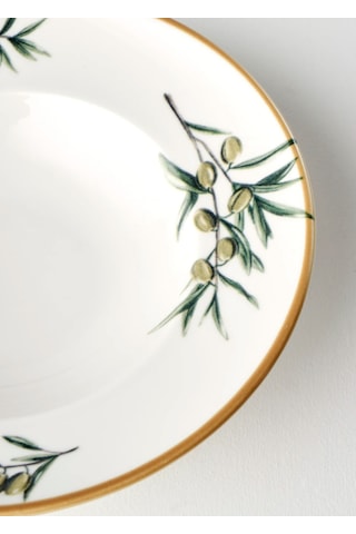 Bella Maison Olive Porselen Makarna Tabağı Yeşil 27 Cm Yeşil