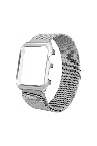 Ally Apple Watch Uyumlu 6-5-4 44mm Watch Uyumlu Ultra 49mm Metal Kayış Milano Loop+metal Kılıf- 5775