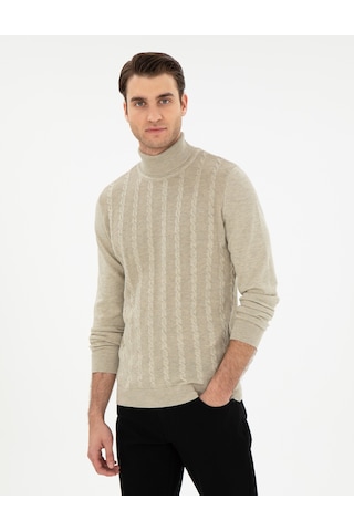 Pierre Cardin Erkek Kum Melanj Kazak /triko 50300500-vr123 Kum Melanj
