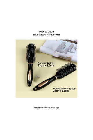 Saç Açıcı Fırça Ve Yuvarlak Fırça, 2 Paket Salon Results Saç Fırçası Seti, Tüm Saç Tipleri İçin Saç Şekillendirici, Kadınlar Ve Erkekler İçin, Islak Ve Kuru Saçlar İçin Saç Açıcı Fırça