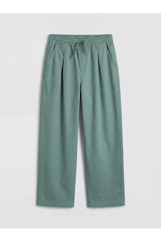Lc Waikiki Yeşil Pileli Gabardin Erkek Çocuk Pantolon Yesil