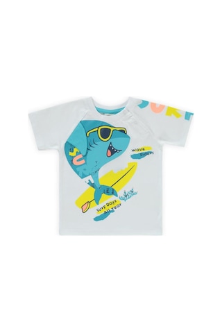 Civil Baby Surf Shark Baskılı 6-18 Ay Takım Beyaz