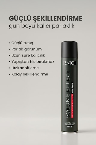 Batçı Hair Atelier Saç Parfümlü Islak Ve Çok Sert Tutuşlu Saç Spreyi 400 ML