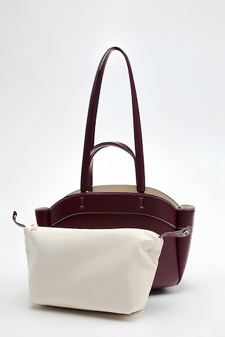 Bordo Shopper Kadın Tote El Ve Omuz Askılı Çantası Bordo