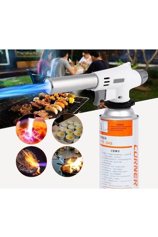 1300 Derece Pürmüz Çakmak No 920 + 3 Adet Steel Kartuş Beyaz