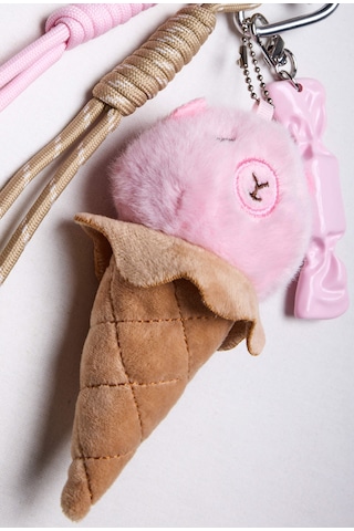 Pembe Kahve Dondurma Ve Candy Detaylı Çoklu Objeli Tasarım Charm Anahtarlık