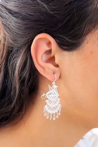 Tavus Kuşu Model Telkari Gümüş Kadın Küpe 201020618