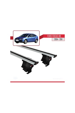 Ford Focus Hb 2004-2011 Arası İle Uyumlu Ace-4 Ara Atkı Tavan Barı Gri