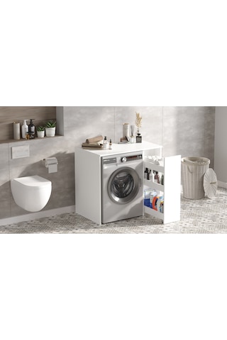 Robin Home Diana Çamaşır Makinesi Dolabı Çekmeceli Beyaz