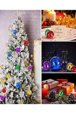 15 Parça Yılbaşı Ağacı 3 Mt Led Top Süsleme Seti, Kar Spreyli