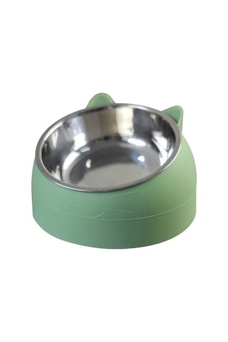 Floriashopping Yeni, Paslanmaz Çelik, Yükseltilmiş Kedi, Köpek Mama Ve Su Kapları 400 Ml Yeşil