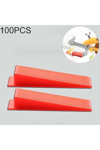 Sones 100 Adet Fayans Zemin Bulucu Ekleme Fayans Düzleştirici Kama Düzleştirme Makinesi Plaka Düzleştirme Sistemi Yardım Aracı Og6480