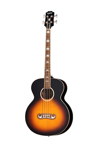 Epiphone El Capitan J-200 Studio Elektro Akustik Bas Gitar Aged Vintage Sunburst