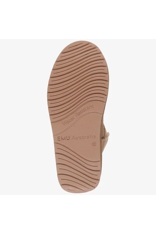 Emu Australia Leather Piction Boot Kadın Koyun Derisi Koyun Kürkü Bot Bej Camel