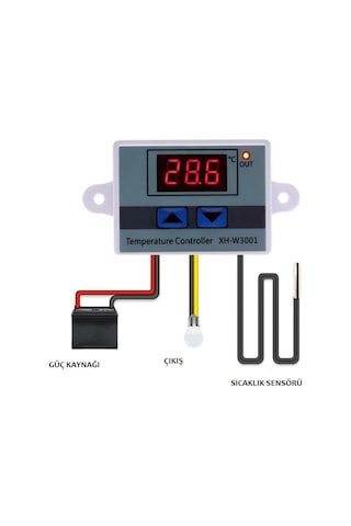 Xh-W3001 12V Dc Dijital Termostat Akvaryum Kuluçka Makinesi İçin N11.4178