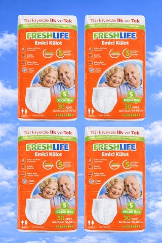 Freshlife Emici Külot S Beden Küçük Boy 30 Adet X4 120 Adet Yetişkin Hasta Bezi Unisex S