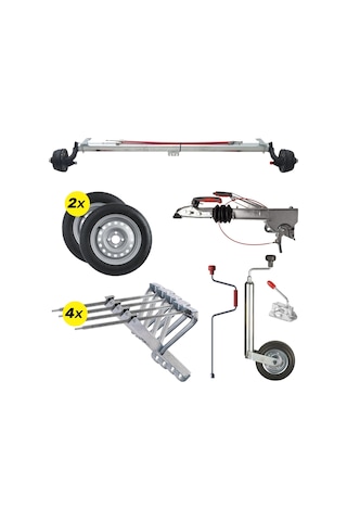 Al-ko 1500kg 1400mm Torsiyonlu Frenli Aks Dingil Seti
