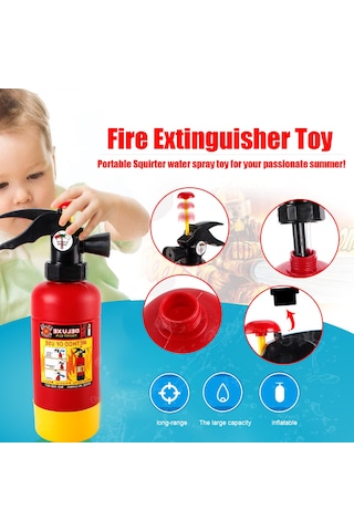 Dianziye Çocuklar İçin Itfaiye Tüpü Stili Su Sprey Oyuncak, Gelecek Itfaiyeciler İçin Eğlenceli Su Atma Aleti