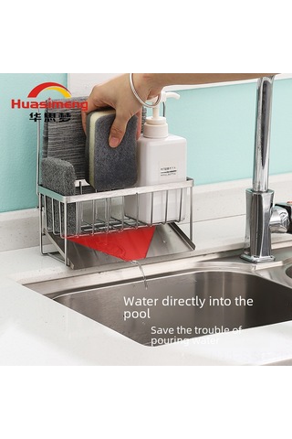 Springsun Çelik Paslanmaz Mutfak Süngerler Ve Bezi Kurutma Rakusu: Su Akışı Özelliğiyle Lavabo Kenarı Saklama Gereci Diğer