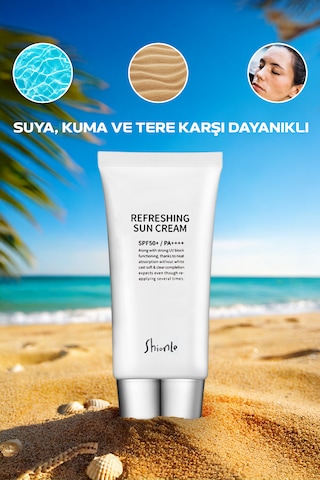 Ferahlatıcı Etkili Spf50 Pa Kore Güneş Kremi Su Bazlı, Yağsız, Serinletici Kore Güneş Kremi