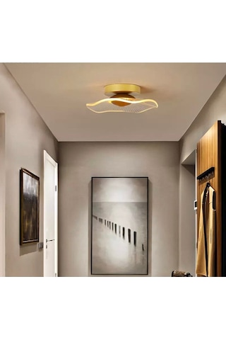 Luxury Exclusive Plafonyer Tavan Led Avize Gold Sarı Ledli Avize Gold