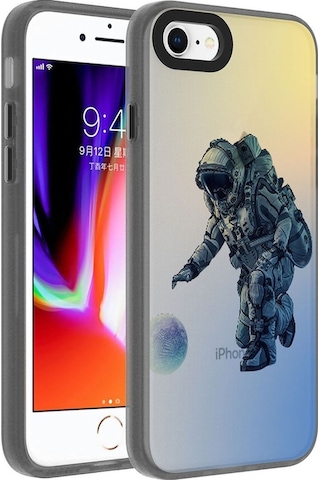Apple Uyumlu iPhone 7 Kılıf Desenli Zore Dragon Sert Kapak Astronot