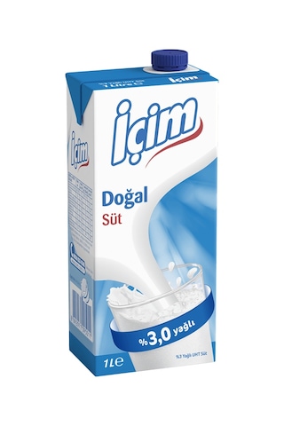 İçim Sade Yağlı Süt 1 Lt X 6 Adet