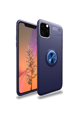 Apple iPhone Uyumlu Uyumlu 11 Pro Kılıf Range Yüzüklü Silikon - Mavi